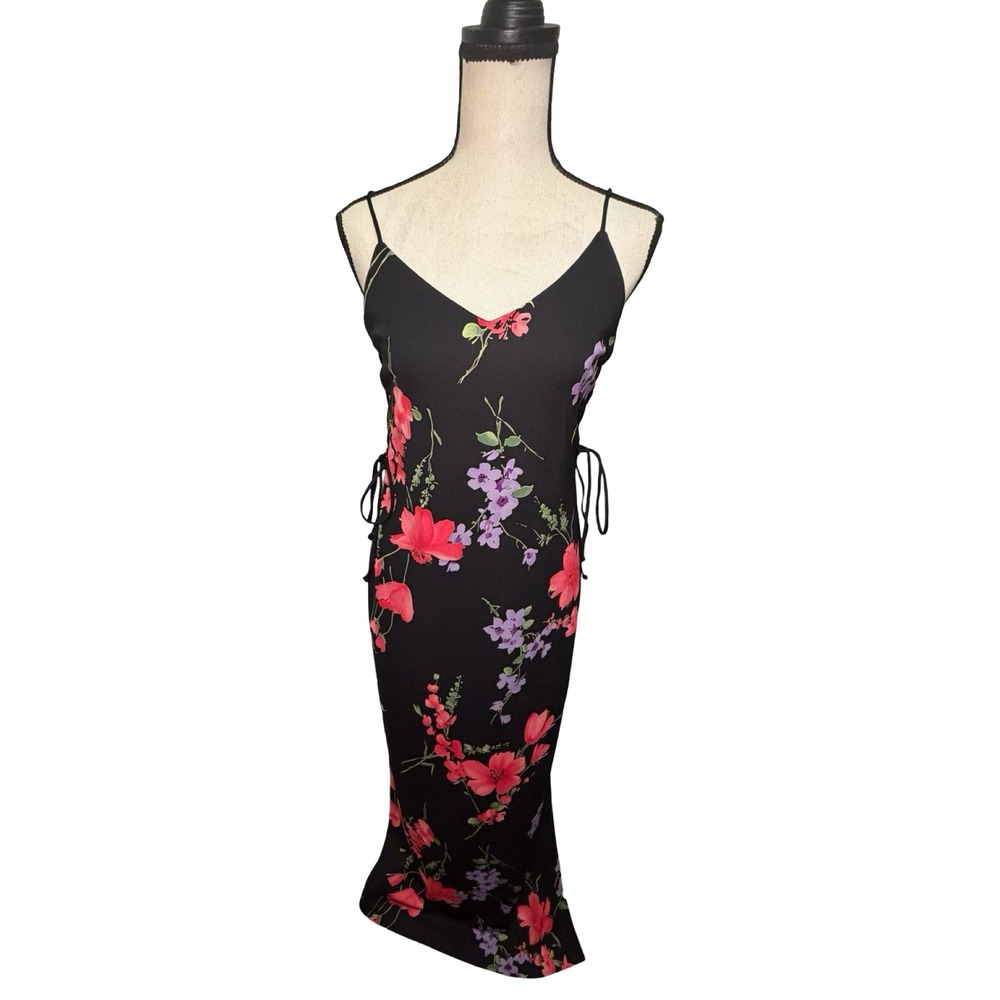 Vintage Rachel Kaye Spaghetti Strap Slip Dress Black Formal Special Occasion 6P